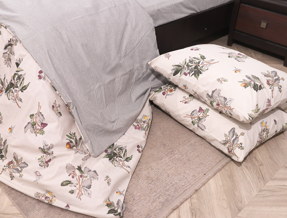 Євро-максі набір постільної білизни 200*220 із Бязі "Gold" №153570АВ Черешенка™