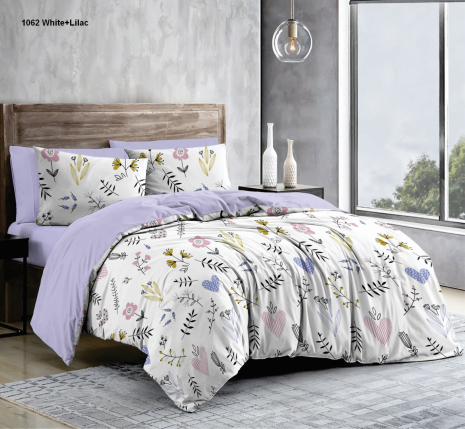 Ткань для постельного белья Бязь "Gold" Lux GL1062lilac (A+B) - (50м+50м)