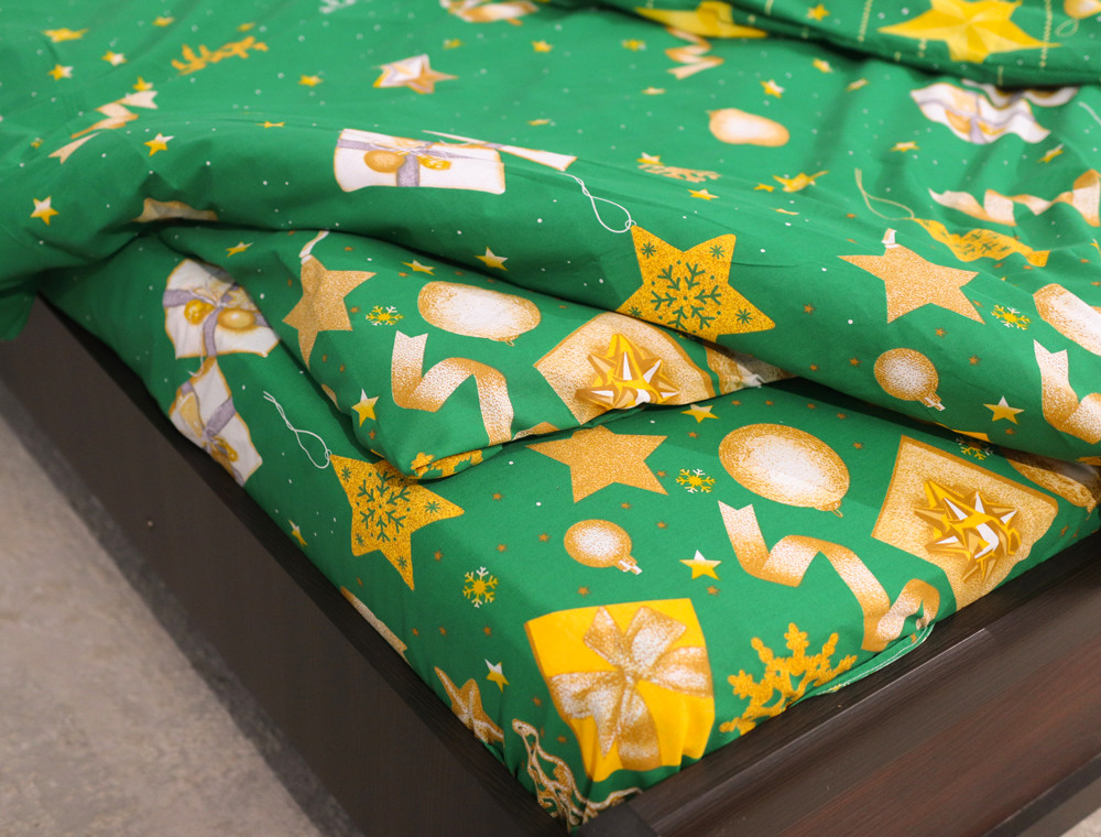 Двоспальний набір постільної білизни 180*220 із Бязі "Gold" №151806 Черешенька™