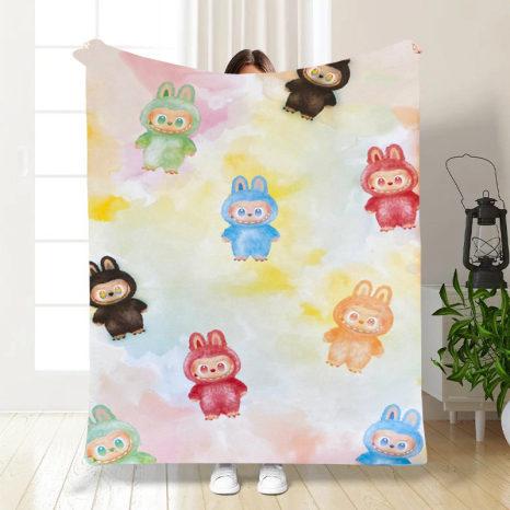 Плед с 3D-принтом 135*160 "Игрушки Лабубу" №4819