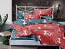 Семейный набор хлопкового постельного белья из Сатина №1928AB Черешенка™