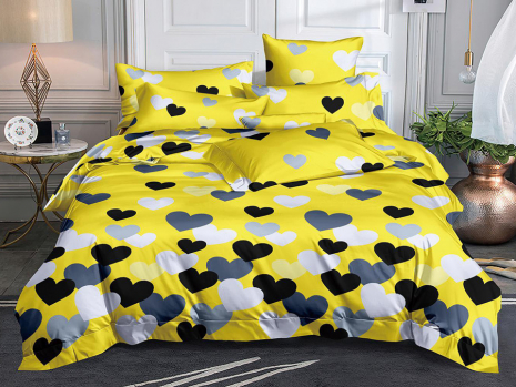 Євро набір постільної білизни 200*220 із полікотону №208558 Черешенька™