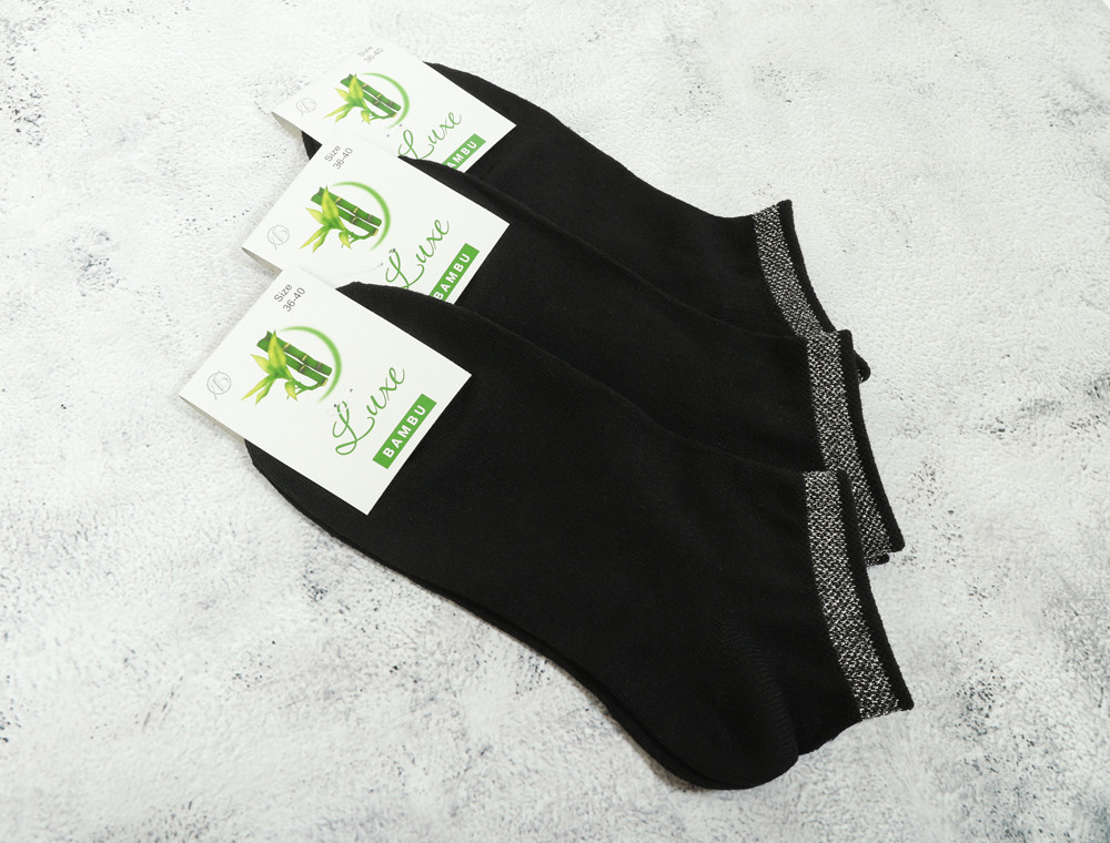 Жіночі шкарпетки Luxe Bambu короткі з люрексом (36-40) №BL3010