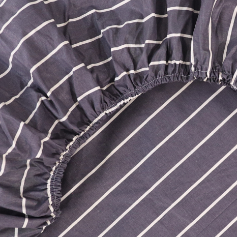 Простирадло на резинці (90*200*25) сіра смужка №661210