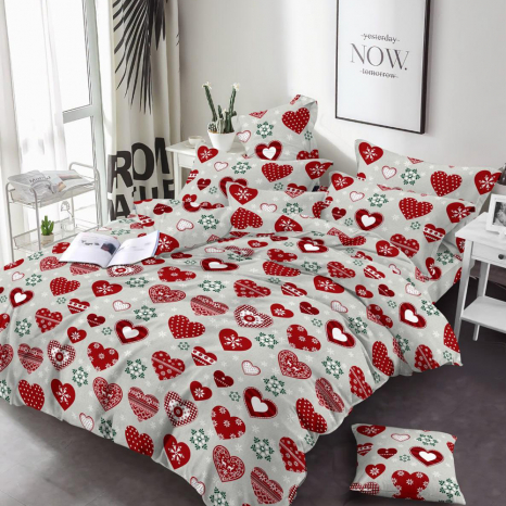 Тканина для постільної білизни Бязь "Gold" Lux GL16340red