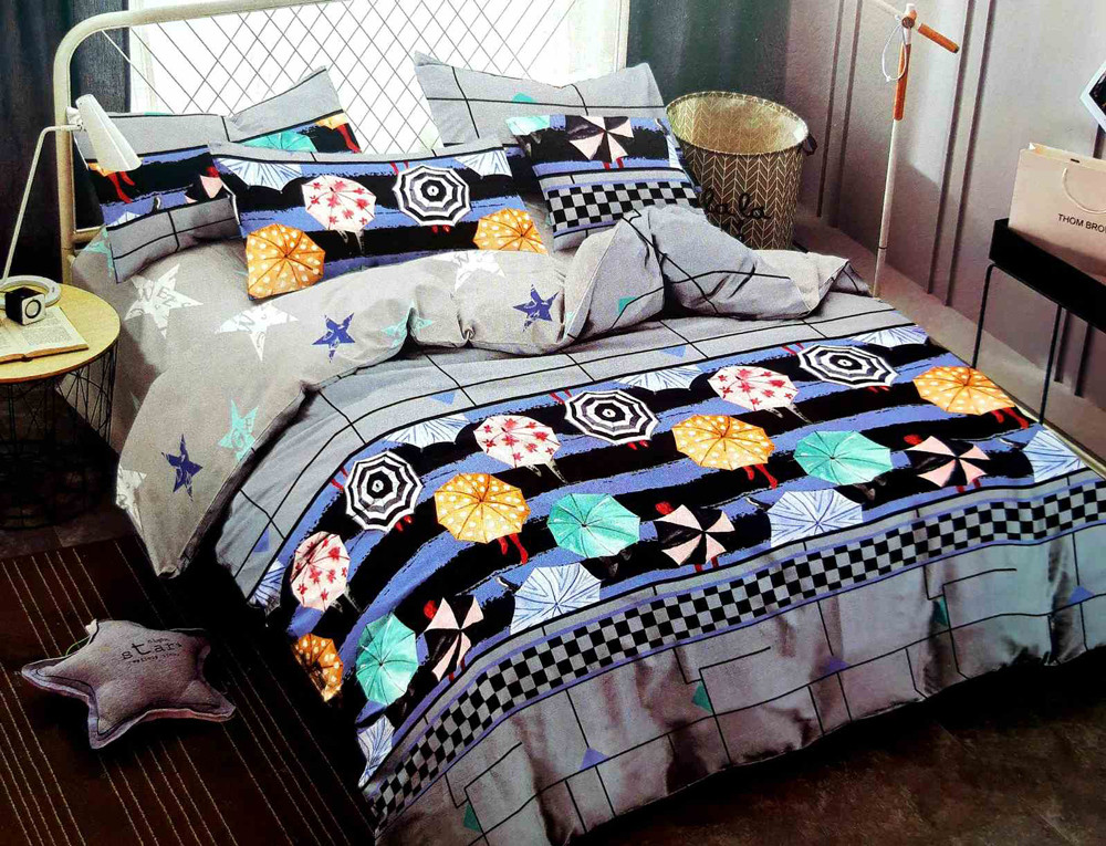 Полуторний набір постільної білизни 150*220 із Бязі "Gold" №154251AB Черешенка™