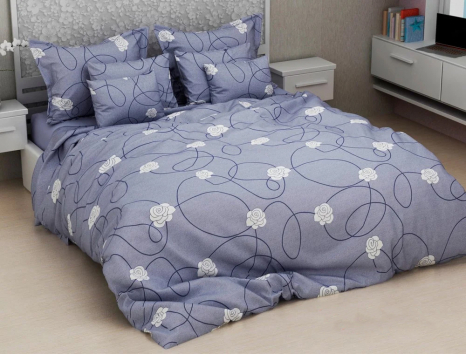 Тканина для постільної білизни Бязь "Gold" "Маленька біла троянда" GLL4104