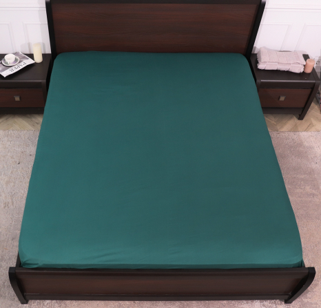 Простынь на резинке (180*200*25) геометрия на зелёном №2315