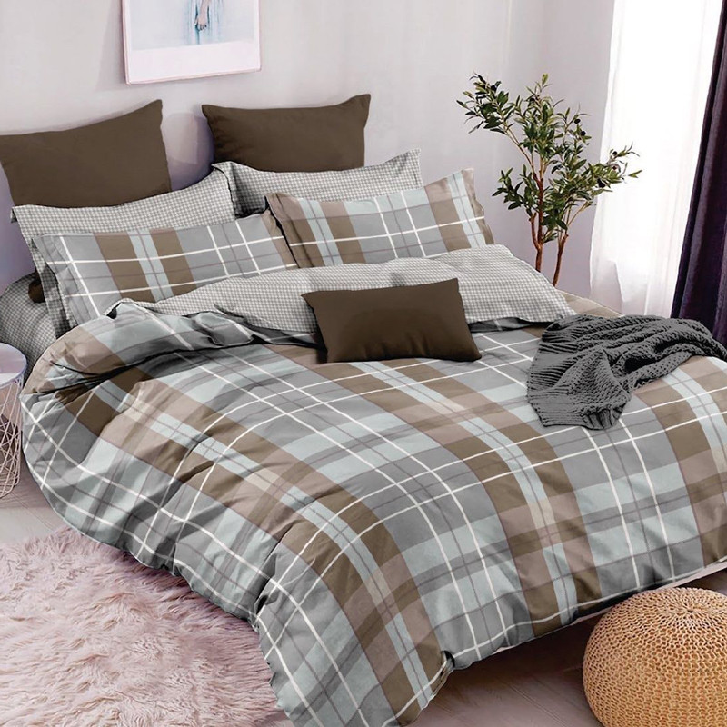 Ткань для постельного белья Бязь "Gold" Lux GL1980brown (A+B) - (50м+50м)