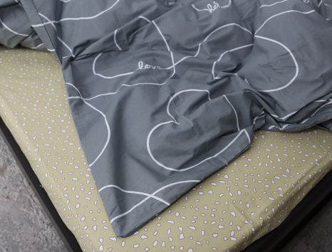 Семейный набор хлопкового постельного белья из Бязи "Gold" №151923AB Черешенка™