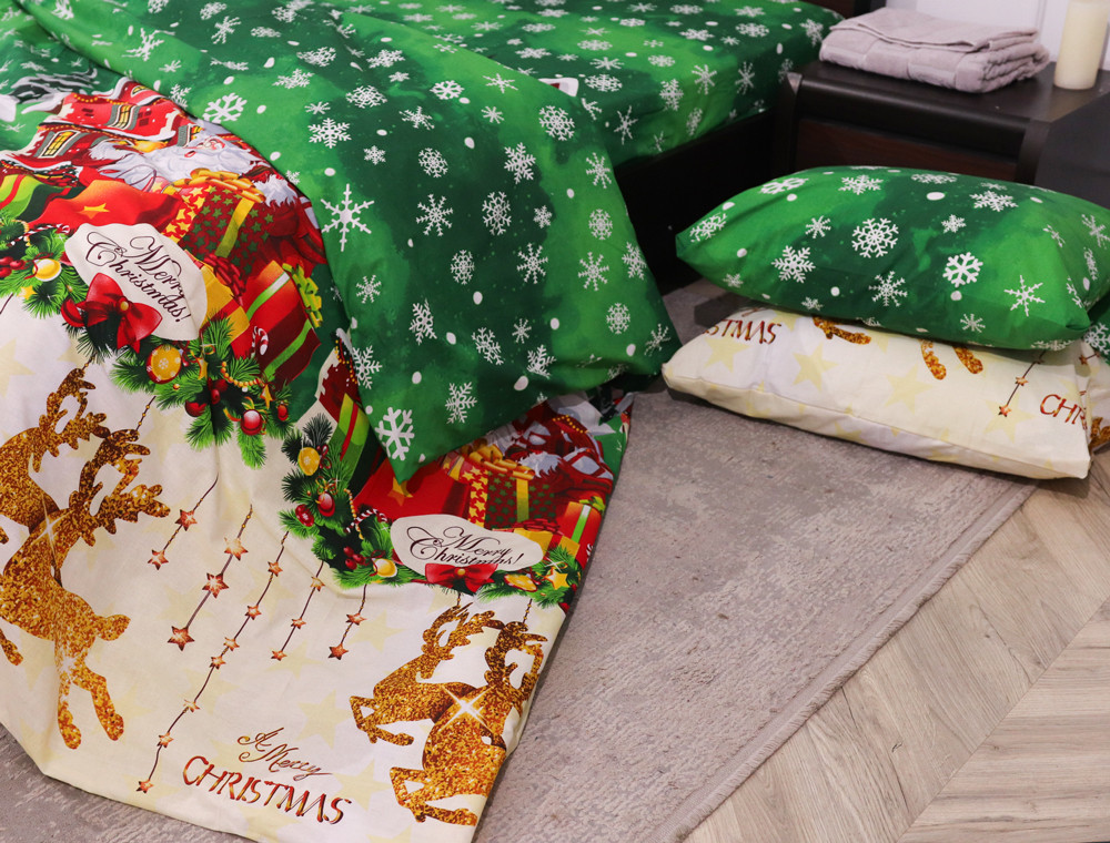 Євро-максі набір постільної білизни 200*220 із Бязі "Gold" №151807 Черешенька™