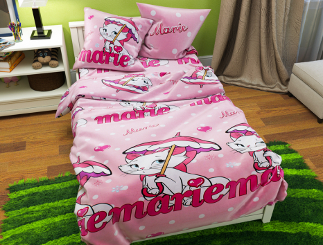 Полуторний набір постільної білизни 150*220 із Бязі "Gold" №164322 Черешенка™