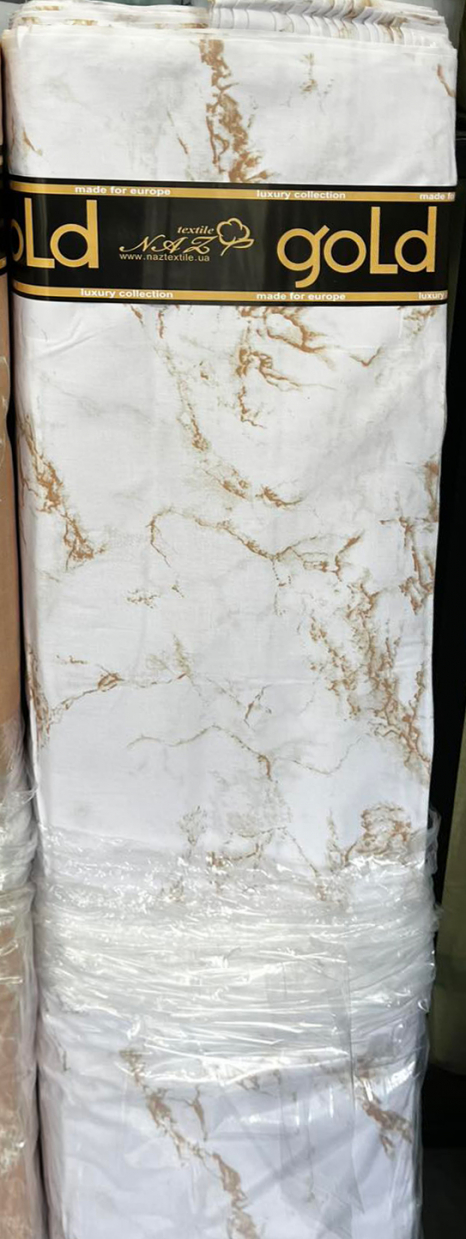 Тканина для постільної білизни Бязь "Gold" Lux GL8238white