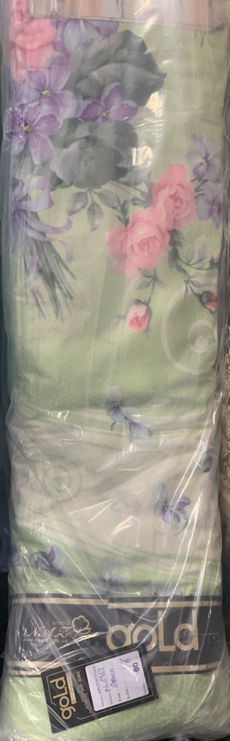 Ткань для постельного белья Бязь "Gold" Lux GL6963green