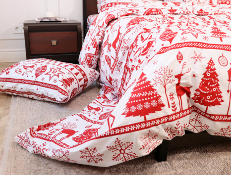 Семейный набор хлопкового постельного белья из Сатина №484640 Черешенка™