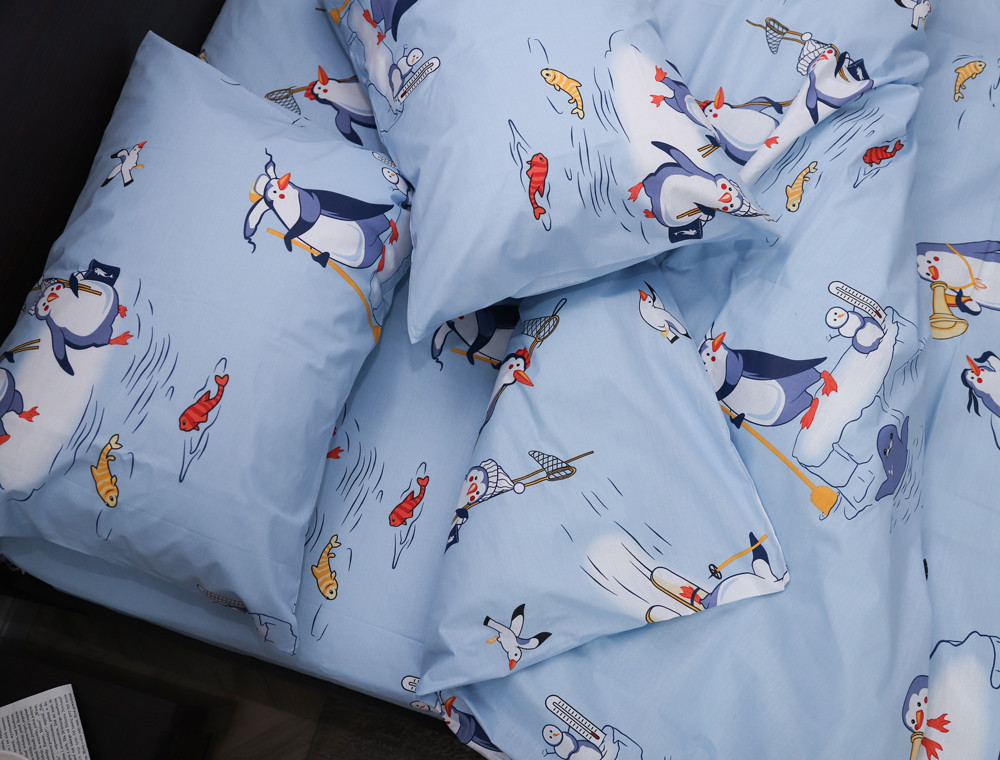 Полуторний набір постільної білизни 150*220 із Бязі "Gold" №615000 Черешенка™