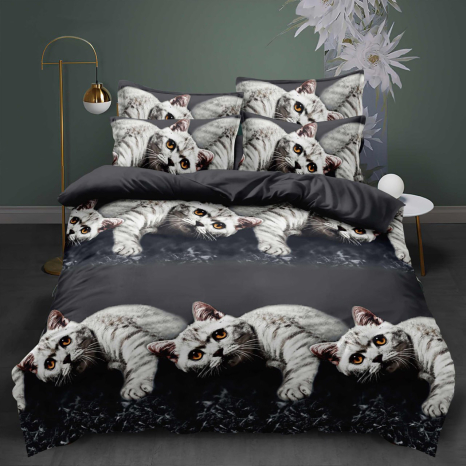 Сімейний набір постільної білизни 240*220 із полікотону №204457 Черешенька™