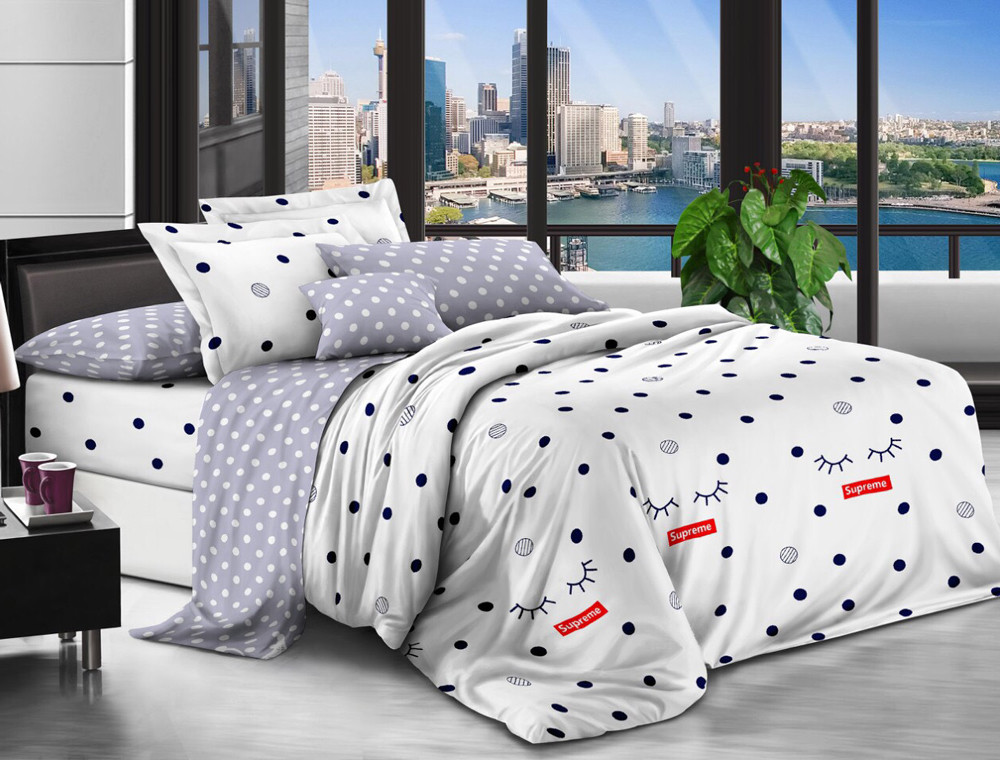 Двоспальний набір постільної білизни 180*220 із Ранфорсу №181317AB Черешенка™