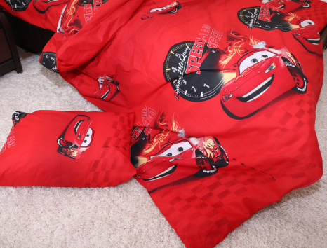 Полуторний набір постільної білизни 150*220 із Бязі "Gold" №16370 Черешенка™