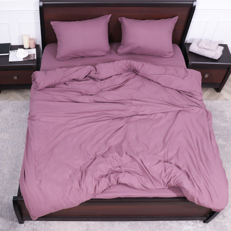 Євро набір постільної білизни 200*220 із мікрофібри №200130 Черешенька™