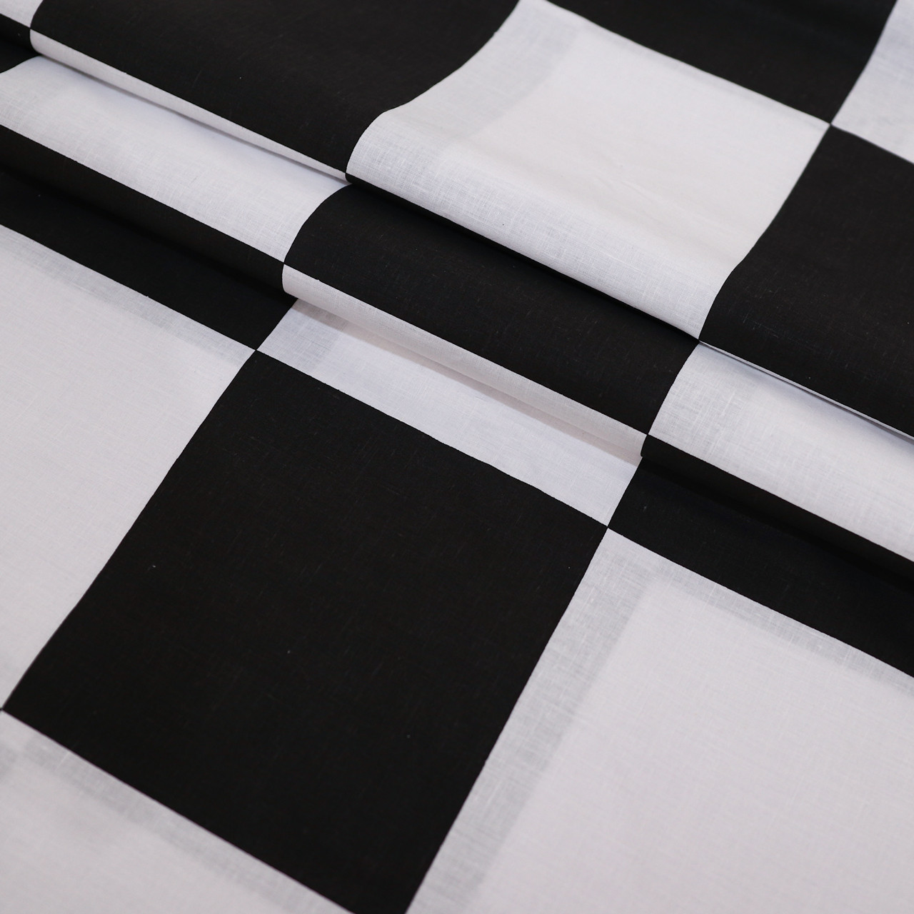 Ткань для постельного белья Бязь "Gold" Lux "Шахматная доска" GL1522 (A+B) - (50м+50м)