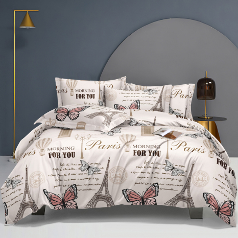 Полуторний набір постільної білизни 150*220 із Ранфорсу №89278 Черешенка™