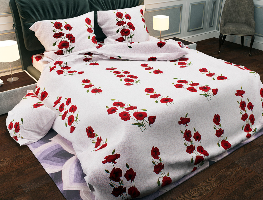 Двоспальний набір постільної білизни 180*220 із Бязі "Gold" №156646 Черешенка™