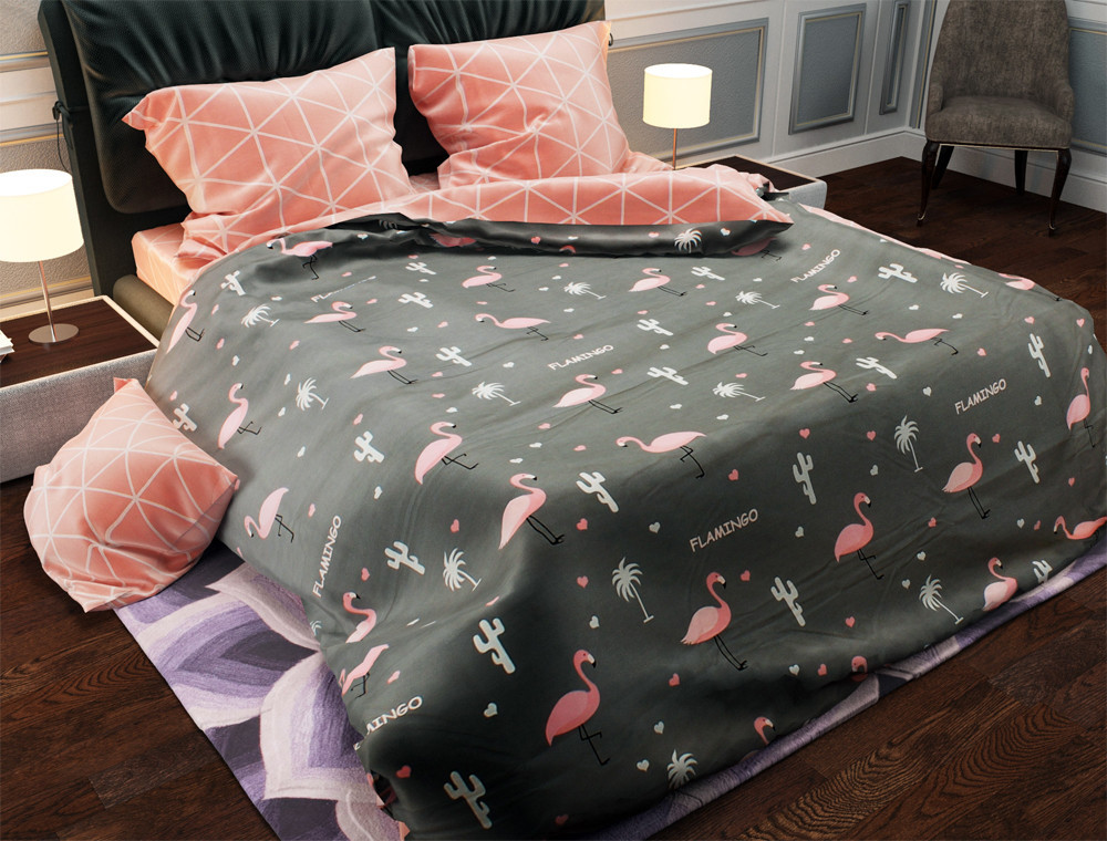 Семейный набор хлопкового постельного белья из Бязи "Gold" №157431AB Черешенка™