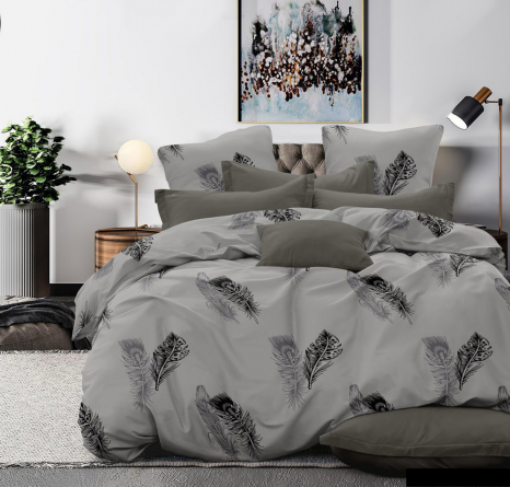 Тканина для постільної білизни Бязь "Gold" Lux GL15650grey