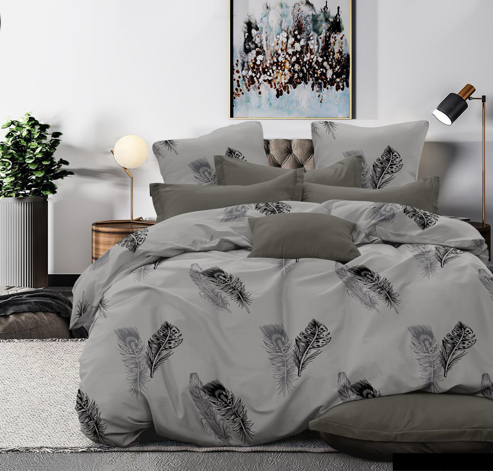 Ткань для постельного белья Бязь "Gold" Lux GL15650grey