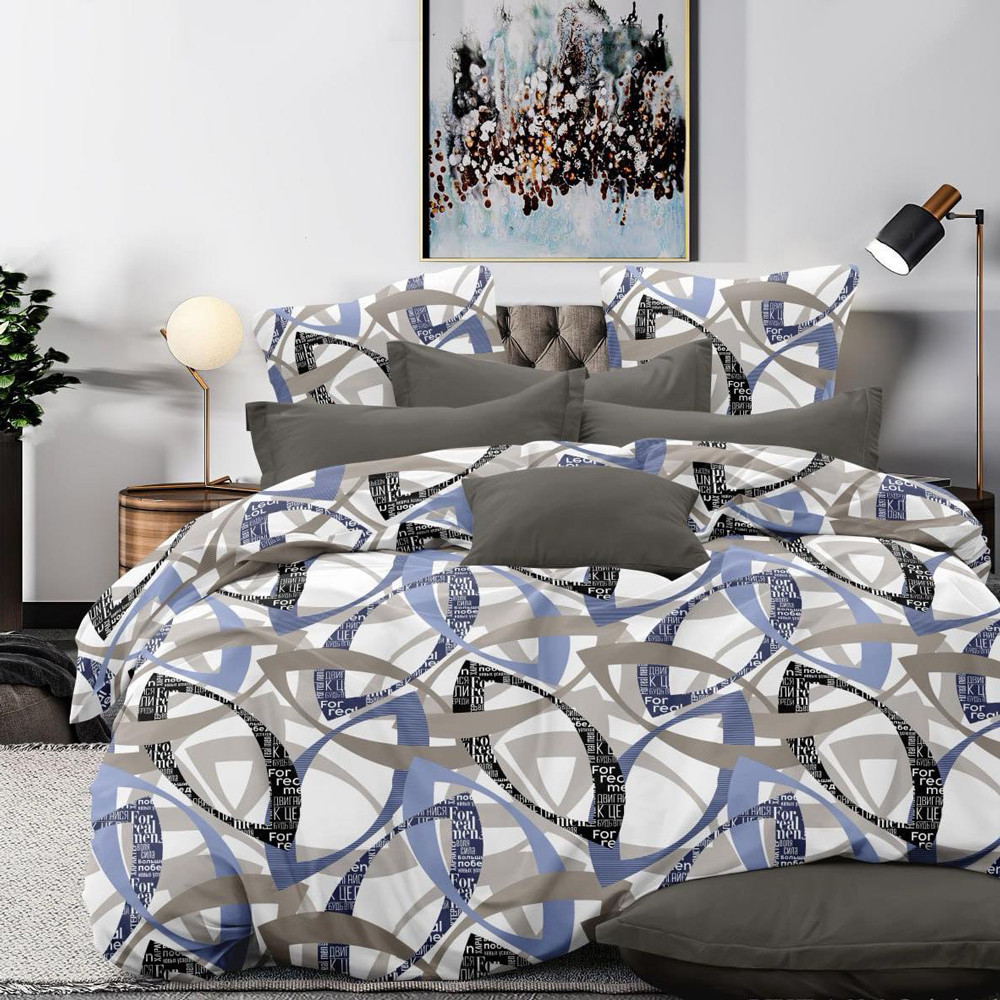 Ткань для постельного белья Бязь "Gold" Lux GL1626blue