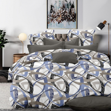 Ткань для постельного белья Бязь "Gold" Lux GL1626blue