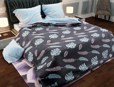 Ткань для постельного белья Бязь "Gold" Lux "Знакомьтесь, кусочек природы" GL1655 (A+B) - (50м+50м)