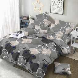 Тканина для постільної білизни Бязь "Gold" Lux дитяча GL1495grey