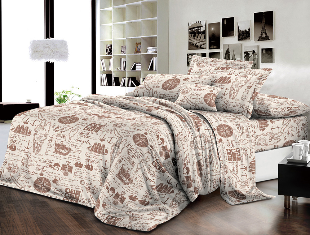 Двоспальний набір постільної білизни 180*220 із Ранфорсу №18075 Черешенка™