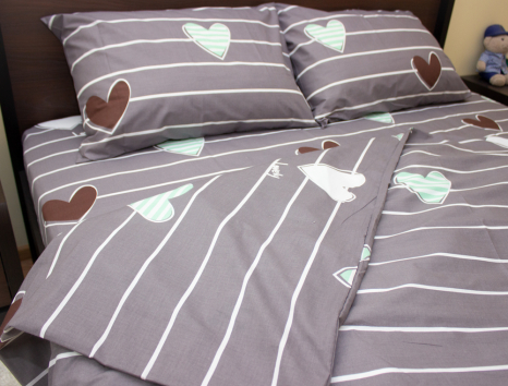 Евро макси набор постельного белья 200*220 из Ранфорса №182118 Черешенка™