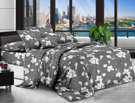 Тканина для постільної білизни Бязь "Gold" Lux GL3648grey