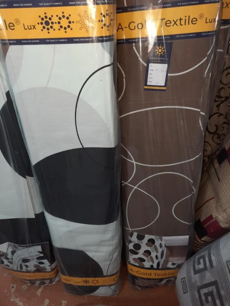 Ткань для постельного белья Бязь "Gold" Lux "Геометрический вальс" GL1401 (A+B) - (50м+50м)