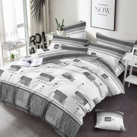 Тканина для постільної білизни Бязь "Gold" Lux GL3534gray