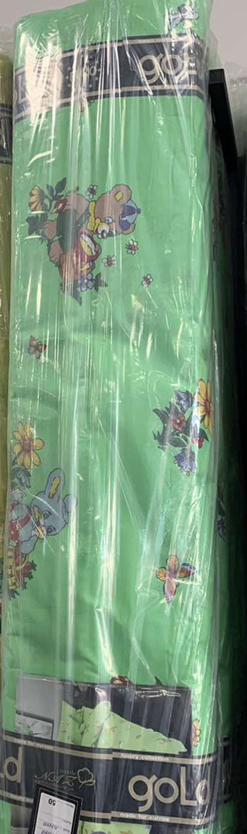 Ткань для постельного белья Бязь "Gold" Lux детская GLB10918green