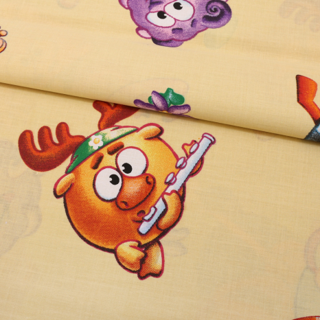 Ткань для постельного белья Бязь "Gold" Lux детская GLB7013yellow