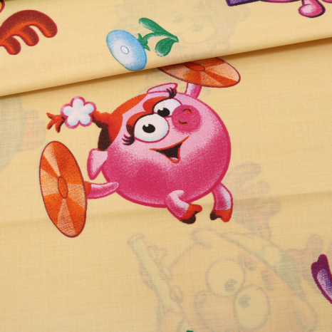 Ткань для постельного белья Бязь "Gold" Lux детская GLB7013yellow