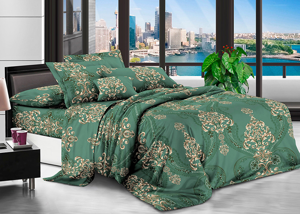 Сімейний набір постільної білизни 240*220 із полікотону №20618 Черешенька™