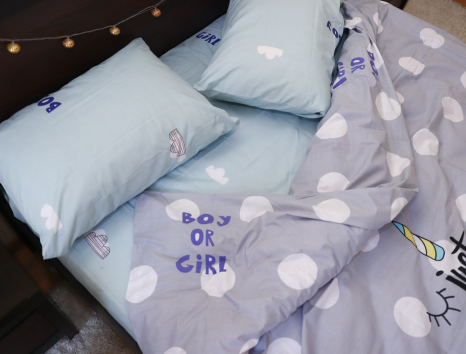 Полуторный набор постельного белья 150*220 из Бязи "Gold" №154079AB Черешенка™