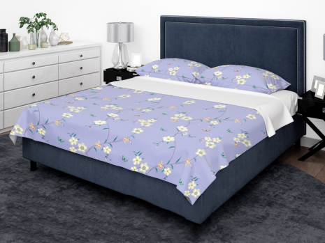 Ткань для постельного белья Бязь "Gold" Lux GL3738violet