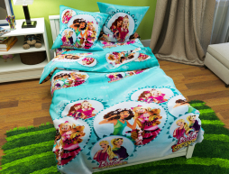 Полуторний набір постільної білизни 150*220 із Бязі "Gold" №161090 Черешенка™