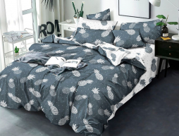 Тканина для постільної білизни Бязь "Gold" Lux "Ананасики" GL1362 (A+B) - (50м+50м)