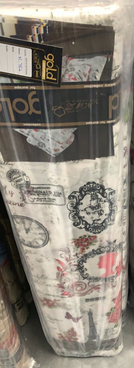 Ткань для постельного белья Бязь "Gold" Lux GL7152-red