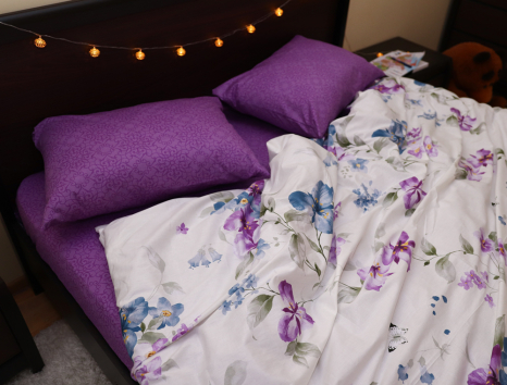 Сімейний набір постільної білизни із Сатину №026AB Черешенка™