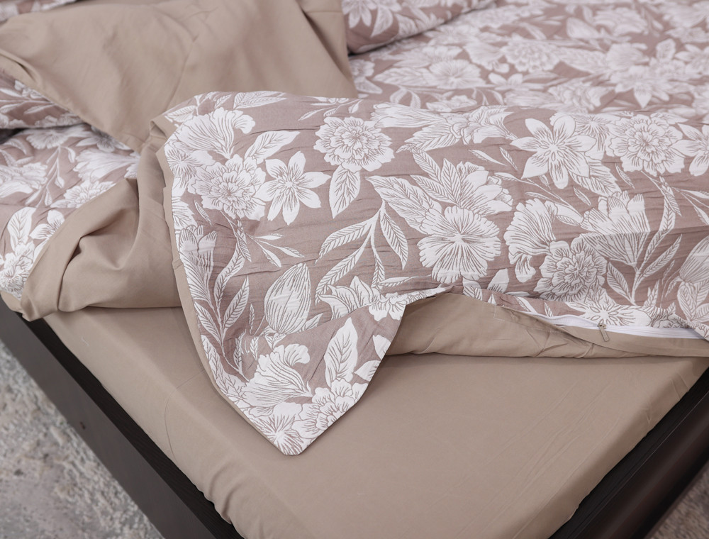 Євро-максі набір постільної білизни 200*230 із Мусліну №600-24 Черешенка™